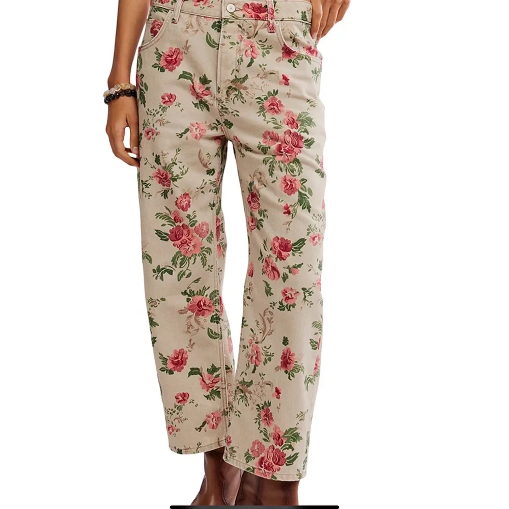 We The Free Deep Trance Printed Crop Jeans in Wallpaper Floral Sz 28 NWT $128R - Picture 3 of 8